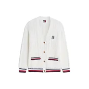 Tommy Jeans Pletena jopica DW0DW22934 Bela Regular Fit