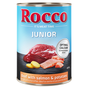 Rocco Junior 6 x 400 g - Govedina z lososom & krompirjem