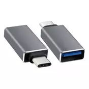 E-GREEN Adapter USB tip C - USB 3.0 M/F crni