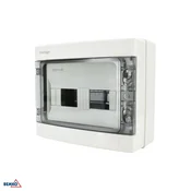 Schelinger površinska razdelilna omarica IP65, 12 modulov, bela, s prozornimi vratci BM-A80-RHN-IP65-NPE-12P