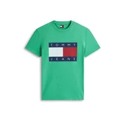 Tommy Jeans Majica modra/zelena/rdeča/bela