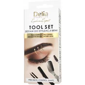 DELIA COSMETICS DELIA Eyebrow Expert komplet pripomočkov za oblikovanje obrvi, prirezovalnik, pinceta