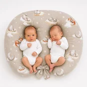Bobono Vzglavnik za dojenje Twinkle Woodland Twins s snemljivo prevleko