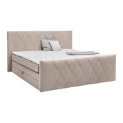 Based Postelja Boxspring Josie-b, Barva Kapučina, 160x200