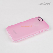 JEKOD silikonski ovitek Apple iPhone 5C TPU/T prozoren pink z okvirjem + Zaščitna folija