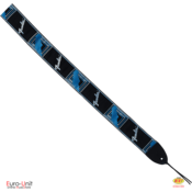 Fender 2” Monogrammed Strap Black/Grey/Blue remen za gitaru