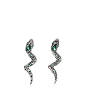 Addicted2 Uhani Moire orecchini serpente verde antracit/temno zelena