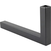 Garderobni obešalnik Luna, širina 300 mm, višina 150 mm, inox, črn