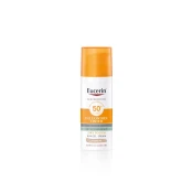 Eucerin Oil Control tinted gel krema za zaštitu kože lica od sunca, srednje tamna nijansa SPF 50+