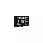 PATRIOT Micro SDHC + adapter 16GB Patriot LX Series Class V10 PSF16GLX1MCH 80MB/s