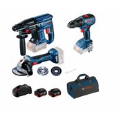 BOSCH Boach set alata GBH 180-LI + GWS 180Li + GSR 18V-50 + baterija 2x18V 5,0Ah + punjač + torba - 0615990M32