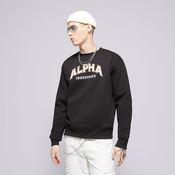 Alpha Industries Vesta College Sweater Muški Odjeca Dukserice 14630103 Crna