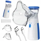 VERKGROUP Prenosni baterijski USB ultrazvočni inhalator nebulator za otroke in odrasle, (5000161954)