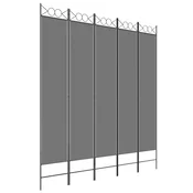 Vidaxl Paravan 5-delni antracit 200x220 cm blago