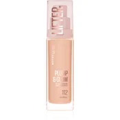 MAYBELLINE NEW YORK Lifter Plump & Glow posvetlitveni tekoči puder za naraven videz odtenek 112 30 ml