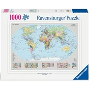 Ravensburger puzzle (slagalice) - 1000pcs Politicka karta sveta RA12000065