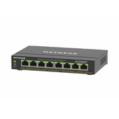 NETGEAR 8-Port Gigabit Ethernet High-Power PoE+ Plus Switch (GS308EPP), Upravljano, L2/L3, Gigabit Ethernet (10/100/1000), Puni dostrani ispis, Podrška za napajanje putem Etherneta