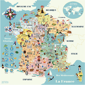 Vilac Magnetni zemljevid Francije