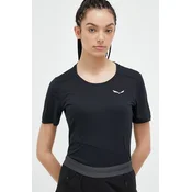 Športna kratka majica Salewa Puez Sporty Dry črna barva