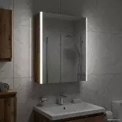 vidaXL Kopalniška ogledalna omara Star les 53,5 x 15,5 x 70 cm