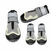 INF 4-delni protizdrsni vodoodbojni pasji čevlji z reflektivnimi trakovi Black+Grey L, (5000294508)