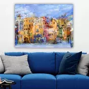 Wallity Dekorativna slika na platnu, 70x100cm, Šarena