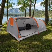 vidaXL vidaXL Planinski šotor, vodoodporen 1 oseba Siva in oranžna, (5000309469)