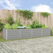Sadilica Svijetlo siva 385 x 100 x 75 cm Cinkani celik