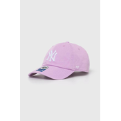 Otroška bombažna bejzbolska kapa 47 brand MLB New York Yankees CLEAN UP vijolična barva, BNLRGW17GWS