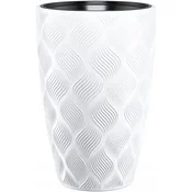 Form-Plastic Okrogli cvetlični lonec Flow Slim 30 | bel