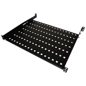 Alantec fiksna polica 19 1U globina 650mm, črna