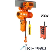 Električno verižno dvigalo z vozičkom 1T/6M - 2 hitrosti, frekvenčni regulator 230V