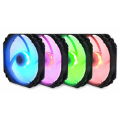 Scythe KF1425FD18R-P Kaze Flex 140 mm okrogel ventilator RGB PWM 300-1800 vrt/min