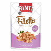 Vrečka hrane RINTI Filetto piščanec + šunka, 100 g