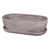 Škatla KAKTUS O GREY + krožnik keramični mat 34cm