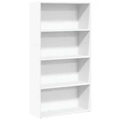 Vidaxl Knjižna omara bela 80x30x152 cm inženirski les
