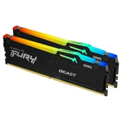KINGSTON RAM DIMM DDR5 16GB (2x8GB) 5600MHz FURY Beast RGB KF556C40BBAK2-16