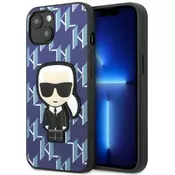 Karl Lagerfeld Etui Karl Lagerfeld Monogram Ikonik Patch za iPhone 13 mini - modro