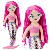 Plišasta igrača sirena s bleščečim repom 48 cm - roza
