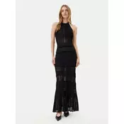 TWINSET Pletena obleka 251TT3105 Črna Slim Fit
