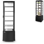 Arktic Hladilna vitrina za slaščice na kolesih, 5 polic, 270 l, LED – črna