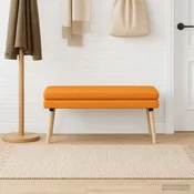 Dvojna klop Temno rumena 110 x 40 x 47 cm Blago