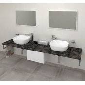 SAPHO AVICE Kamnita Deska za Umyvalnik 210x50 cm, Sodobna Eleganca za Kopalnice
