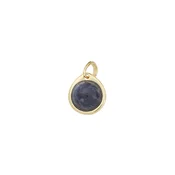 EDBLAD obesek ženski pozlačen safir Birthstone Charm September
