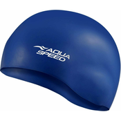 AQUA SPEED Unisexs Swimming Cap Mono Navy Blue Pattern 10