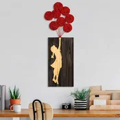 Aberto Design Zidna dekoracija Banksy - 17-1, 34x99 cm, Crvena