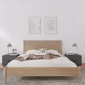 Vidaxl vidaXL Nočne omarice, komplet 2, sive, 40x34x35 cm, masiven borov les