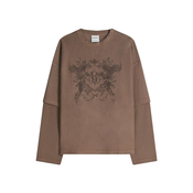 Bershka Majica čokolada/temno rjava