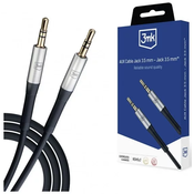 3MK AUX Cable Jack 3.5 mm - Jack 3.5 mm 1m