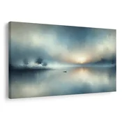Slika osamljena ladja v megli - 40x30